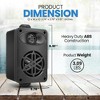 PYLE 3.5" Outdoor Waterproof Speakers – All-Weather Mountable Speaker Pair for Patio, Pool, or Boat – Black - 3 of 4