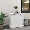 Okak Farmhouse Storage Cabinet, Accent Cabinet with 2 Tilt-Out Drawers and Metal Handles, Storage Oganizer for Living Room, Laundry room - 3 of 4