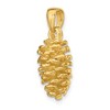 Black Bow Jewelry 14k Yellow Gold 3D Polished Pinecone Pendant - 4 of 4
