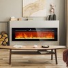 NAYSAYE 60 Inch Wall Mounted Fireplace with Realistic Flame for Living Room or Bedroom, Black, 60"*6.2"*17.7" - 2 of 4
