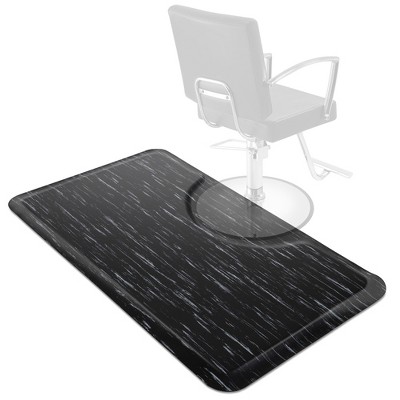 Saloniture 3 ft. x 5 ft. Salon & Barber Shop Chair Anti-Fatigue Floor Mat -Black Rectangle