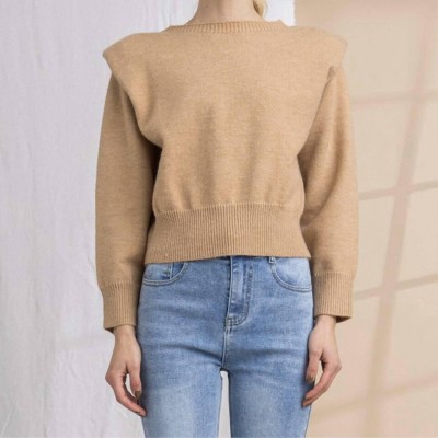 Women's Crewneck Puff Sleeve Sweater - LENA