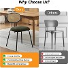 Metal Dining Chairs Set of 2, Modern Upholstered Kitchen Chairs, Dining Chair with Woven Grid Back & Strong Metal Frame - 2 of 4
