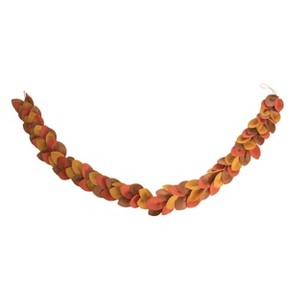 Transpac Felt Thanksgiving Leaf Garland - Multicolor Fall Harvest Decor for Indoor Use and Gift Giving - Celebrate in Style! - 1 of 1