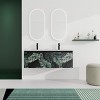 SEVOBAL Bathroom Storage Cabinets Floating Vanity With Soft Close Leaf Doors And Modern Storage for Homes, Black, 47.6"*18.3"*17.3" - 2 of 4