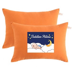Down Alternative Toddler Pillows, Machine Washable Soft Travel Small Pillows - NTBAY - 1 of 4
