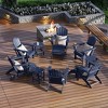 WestinTrends Highland 12-Piece HDPE Outdoor Patio Furniture Adirondack Chair Conversation Table Set - 2 of 4