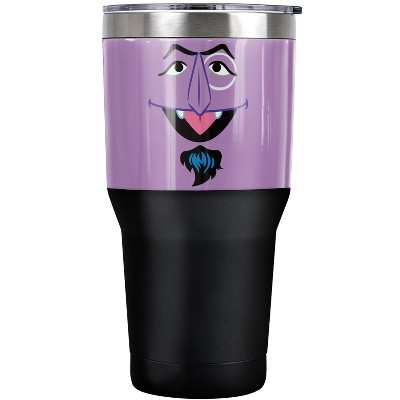 Sesame Street Count Face Steel Tumbler 30oz Coffee Travel Mug