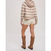 Women's Striped Sweater Hoodie - BluIvy - 2 of 4
