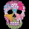 Junior's Design By Humans mushrooms scull By ircadelik T-Shirt - 2 of 3