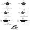 BRINJOY 11-Piece Nonstick Cookware Set - Soft-Touch Handle Kitchen Pots and Pans Set - 3 of 4