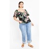 Women's Plus Size Marci Print Top - black | CITY CHIC - image 2 of 4