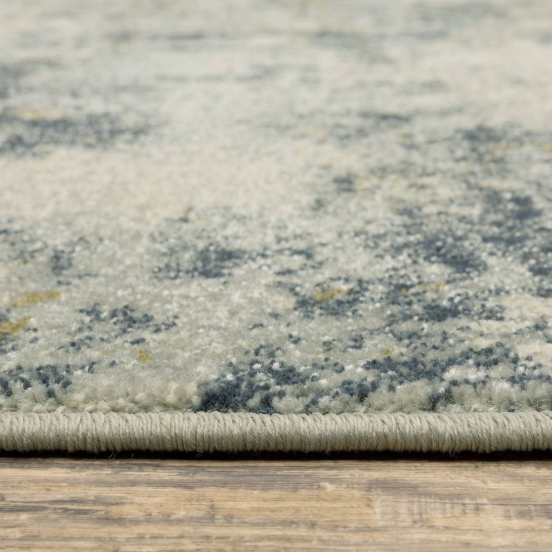 Bryant Distressed Abstract Indoor Area Rug Beige/Teal - Captiv8e Designs, 6 of 12