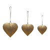 Royal Hampton Decorative Metal Heart Wall Decor Set of 3, Antique Gold Iron with Jute Hanging Rope, 12, 9.5, 7 Inches - 2 of 4
