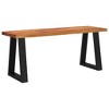 vidaXL Bench with Live Edge 43.3 in. Solid Wood Acacia - 2 of 4