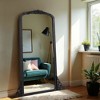 SpassWay Arch Solid Wood Accent Mirror Ornate Wall Mirror Vintage Full Length Mirror Walnut/White/Black/Charcoal/Weathered White - 2 of 4