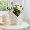 Butterfly Ceramic Planter for Decorative Flower Pots - Compact Indoor Planter for Shelf or Tabletop - Stylish Outdoor Planters for Modern Homes - 3 of 4