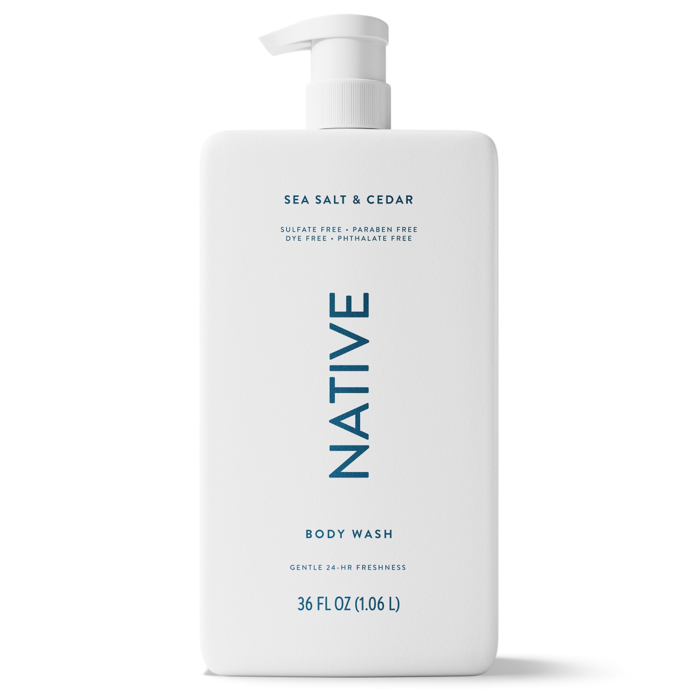 Гель для душа с дозатором Native Sea Salt & Cedar, без сульфатов, 36 fl oz — фото 1