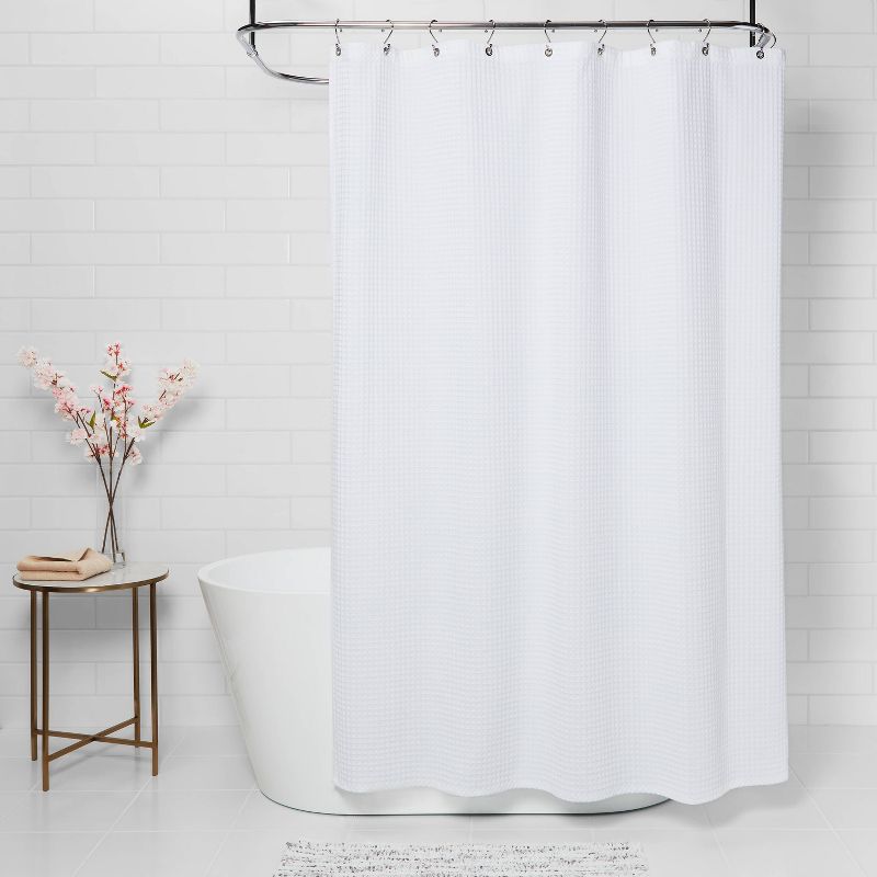 Waffle Weave Shower Curtain - Threshold™, 2 of 6