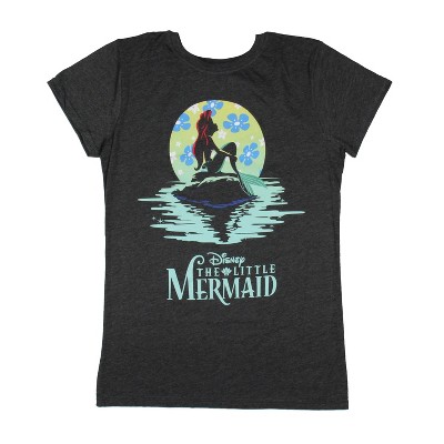 Disney The Little Mermaid Junior's Ariel Ocean Moonlight Silhouette T-Shirt Adult