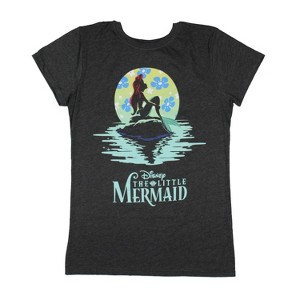Disney The Little Mermaid Junior's Ariel Ocean Moonlight Silhouette T-Shirt Adult - 1 of 3