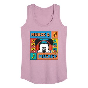 Women's - Disney - Music And Mickey Graphic Racerback Tank - 1 of 4