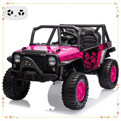 24V 2-Seater Kids Ride-On Car Truck with Remote Control – Electric Vehicle Featuring 19" Extra Wide Seat