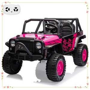 24V 2-Seater Kids Ride-On Car Truck with Remote Control – Electric Vehicle Featuring 19" Extra Wide Seat - 1 of 4
