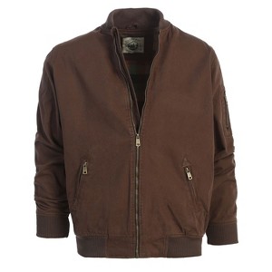 Gioberti Men's 100% Cotton Sportwear Full Zipper Twill Bomber Jacket - 1 of 3