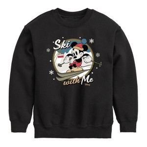 Boys' - Disney - Ski With Me Graphic Long Sleeve Fleece Sweatshirt - 1 of 4