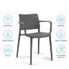 WRGHOME Garden Modern Outdoor/Indoor Plastic Resin Stacking Patio Dining Chairs (Set of 2) - 3 of 4