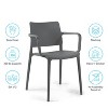 WRGHOME Garden Modern Outdoor/Indoor Plastic Resin Stacking Patio Dining Chairs (Set of 2) - image 3 of 4