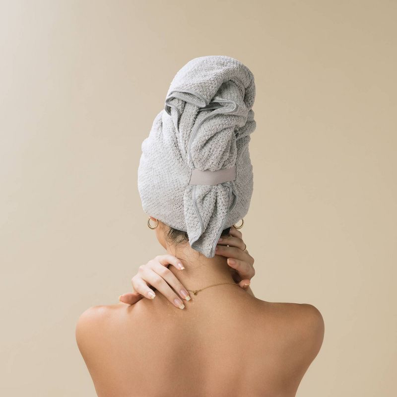 VOLO Beauty Core Collection Hair Towel, Scrunchie and Headband - Luna Gray, 3 of 12