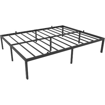 6/8/10/14 Inch Full/Queen/King Platform Bed Frame, Heavy Duty Metal Slats, No Box Spring Needed, Under Bed Storage, Noise-Free & Easy Assembly, Black