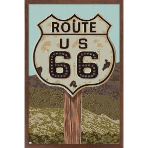 Trends International Lantern Press - Flagstaff, Arizona, Route 66 Framed Wall Poster Prints - 1 of 4