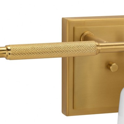 Brushed Gold 3-Light Vanity with Opal Glass Shades