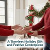 Sunnydaze Small Indoor Christmas Nutcracker Statue - Jingles the Elf - Red/Green - 17" - 4 of 4