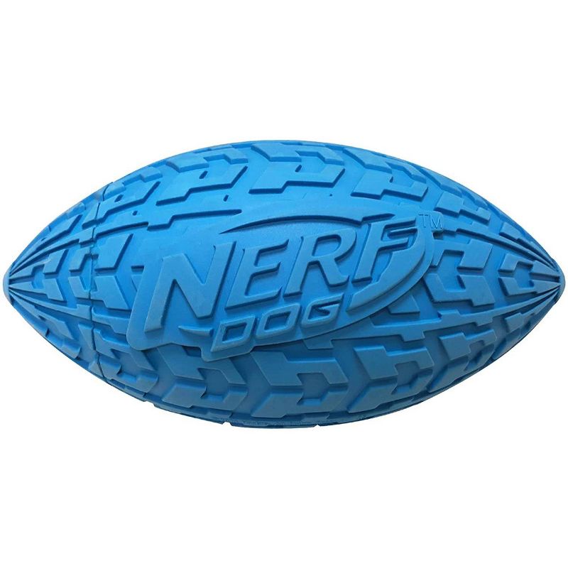 NERF Tire Squeak Football Dog Toy - Blue - 6&#34;, 2 of 4