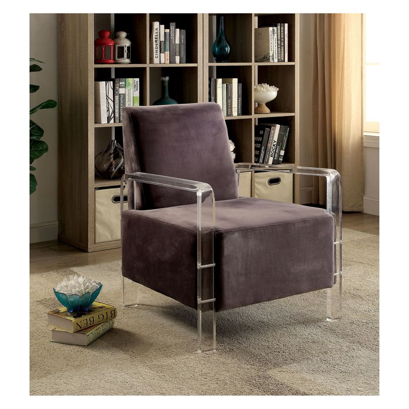 Crider Contemporary Acrylic Frame Accent Chair - HOMES: Inside + Out, 3 of 5