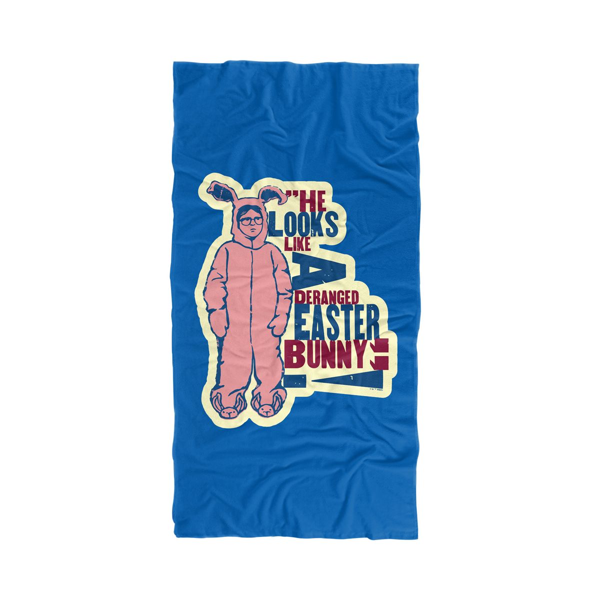 A Christmas Story Deranged Bunny 30" x 60" Beach Towel