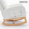 Racxily Accent Rocking Chair with Footrest High Back Rubber Wood Rocking Legs Bedroom Living Space - 4 of 4