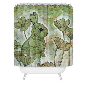 Deny Designs Land Of Lulu Signs Of Spring Shower Curtain: Abstract Polyester Fabric, Machine Washable, Buttonhole Top - 1 of 2
