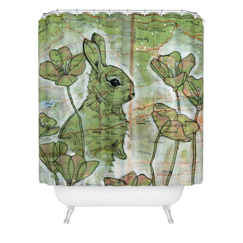 Deny Designs Land Of Lulu Signs Of Spring Shower Curtain, 1 of 4