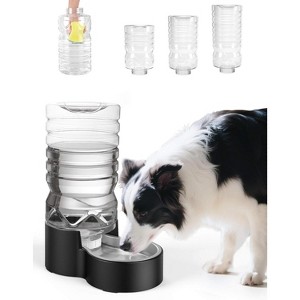 Easy-Clean Automatic Pet Water Dispenser with Wide Mouth & Stainless Steel Bowl, Gravity Refill for Cats, Dogs - 1 of 4