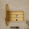GlasFlength Decorative Wall Mirrors Modern Round Medicine Cabinet with Adjustable Shelves Elegant Design for Bathroom, Gold, 31.5"*31.5"*4.7" - 2 of 4