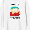 South Park I’m Not Fat I’m Big Boned Adult White Crew Neck Long Sleeve Sweatshirt - 2 of 4