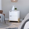 NicBex 17 inch Wide Nightstand with 2 Drawers,Wooden Side Table with Sturdy Base,Modern Bedside Table for Bedroom,Living Room - 2 of 4