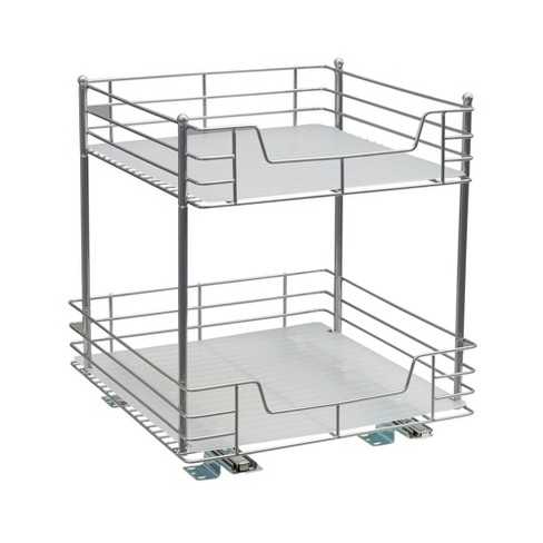 Household Essentials 15 2-tier Pantry Organizer Nickel : Target