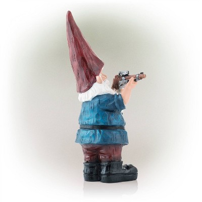 Multicolor Polyresin Animated Garden Gnome Lawn Decoration