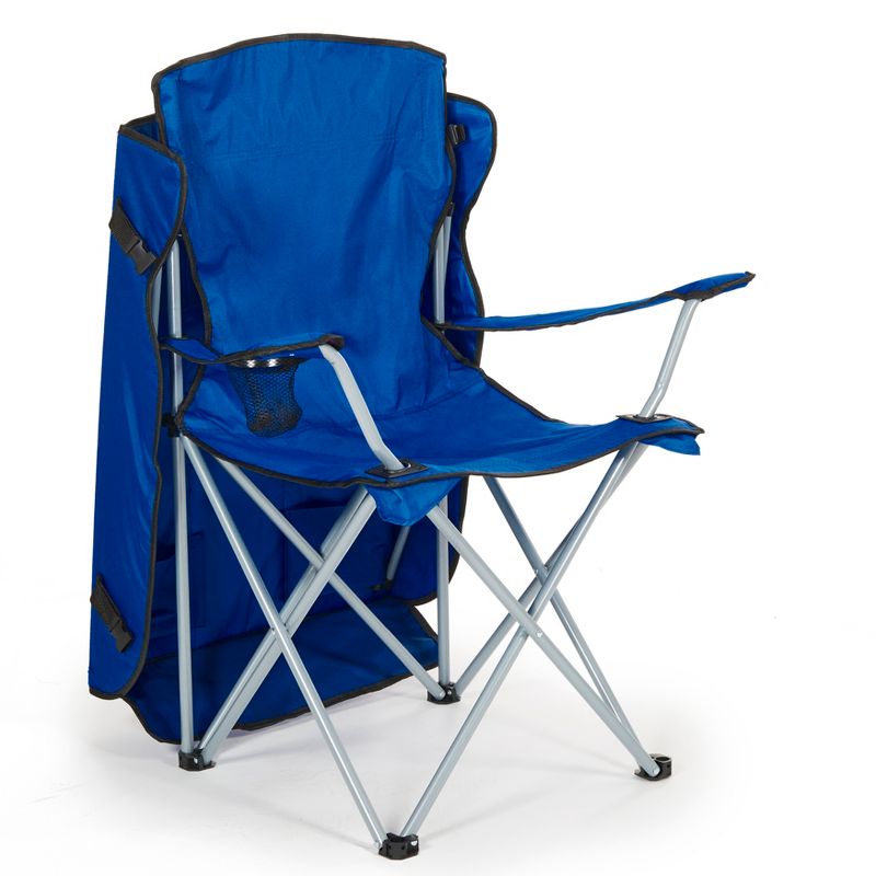 The Lakeside Collection Folding Chair with Cover - Beach Chair with Canopy Shade, 3 of 9